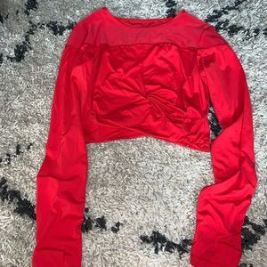 Buffbunny cropped knotty too long sleeve.